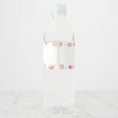 Strawberry Birthday Water Flasche Etikett (Rückseite)