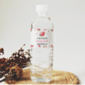 Strawberry Birthday Water Flasche Etikett