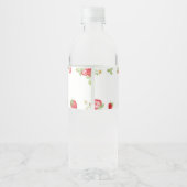 Strawberry Birthday Water Flasche Etikett (Rückseite)