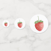 Strawberry Birthday White Konfetti (Vorderseiten)