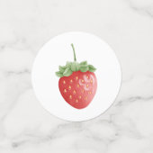 Strawberry Birthday White Konfetti (Klein Vorderseite)