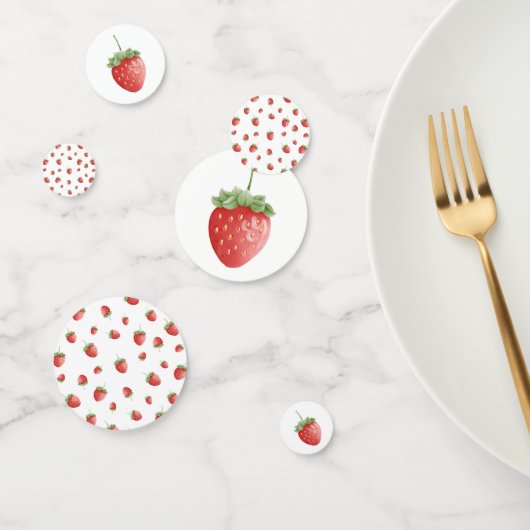Strawberry Birthday White Konfetti (Gruppe)