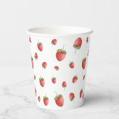 Strawberry Birthday White Pappbecher (Rückseite)