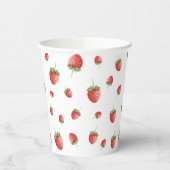Strawberry Birthday White Pappbecher (Links)