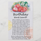 Strawberry Birthday Word Scramble Game (Vorderseite)
