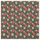 Strawberry Black Floral Pattern Stoff (Muster)