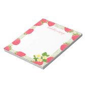 Strawberry Blank Green Notizblock (Rotiert)