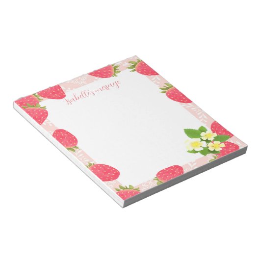 Strawberry Blank Peach Notizblock (angewinkelt)