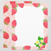 Strawberry Blank Peach Stationery Paper (Vorne/Hinten)