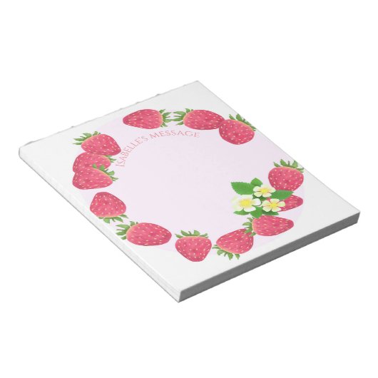 Strawberry Blank Pink Notizblock (angewinkelt)