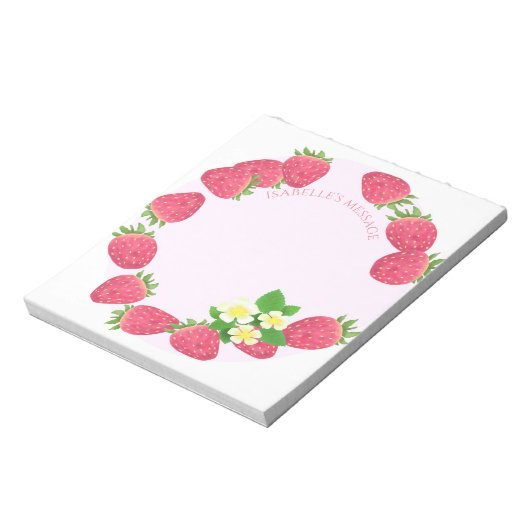 Strawberry Blank Pink Notizblock (Rotiert)
