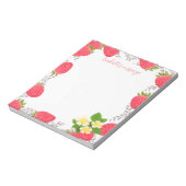 Strawberry Blank White Notizblock (Rotiert)