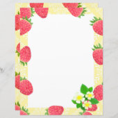 Strawberry Blank Yellow Stationpapier (Vorne/Hinten)