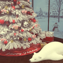 Strawberry Bliss Polyester Weihnachtsbaumdecke