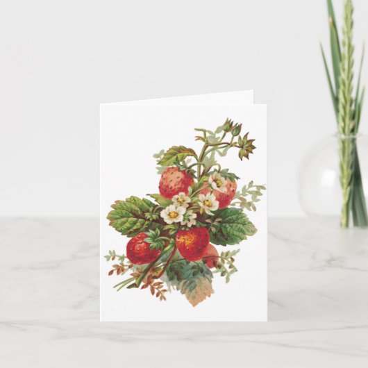 Strawberry Bloms Customizable Card Karte (Vorderseite)