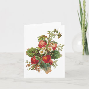 Strawberry Bloms Customizable Card Karte