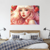 Strawberry blond Girl Stretched Canvas Print Leinwanddruck (Insitu (Schlafzimmer))