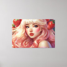 Strawberry blond Girl Stretched Canvas Print