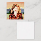 Strawberry blonde Frau Calling Card Telefonnummerkarte (Vorne/Hinten)