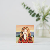 Strawberry blonde Frau Calling Card Telefonnummerkarte (Stehend Vorderseite)