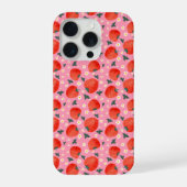 Strawberry Bloom Pattern iPhone Hülle (Rückseite)