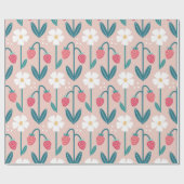 Strawberry Blossom Delight Geschenkpapier (Flach)