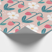 Strawberry Blossom Delight Geschenkpapier (Ecke)