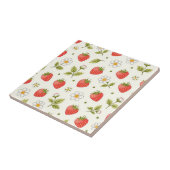 Strawberry Blossom Summer Pattern Fliese (Seite)