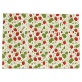 Strawberry Blossoms and Berries Pattern Große Geschenktüte (Rückseite)