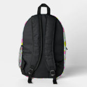 Strawberry Blue Bedruckter Rucksack (Rückseite)