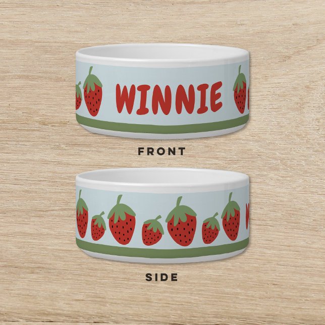 Strawberry Blue Dog Cat Pet Napf (Von Creator hochgeladen)