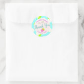 Strawberry Blue Runder Aufkleber (Tasche)