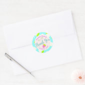 Strawberry Blue Runder Aufkleber (Umschlag)