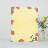 Strawberry Blue Stationery Paper (Stehend Vorderseite)