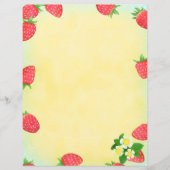Strawberry Blue Stationery Paper (Vorderseite)