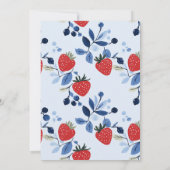 Strawberry Blueberries Berry Sweet Baby Dusche Einladung (Rückseite)