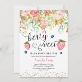 Strawberry Blueberry Baby Shower Einladung (Vorderseite)