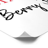 Strawberry Blueberry Berry Sweet Birthday Willkomm Poster (Ecke)