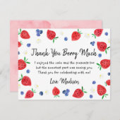 Strawberry Blueberry Birthday Dankeskarte (Vorne/Hinten)