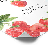 Strawberry Blueberry Favors - Please Take One Sign Poster (Ecke)