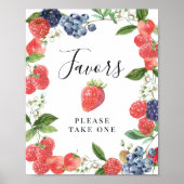 Strawberry Blueberry Favors - Please Take One Sign Poster (Vorne)