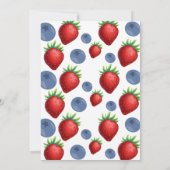 Strawberry Blueberry Girl Birthday Einladungskarte Einladung (Rückseite)