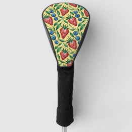 Strawberry Blueberry Muster für Wasserfarbe Golf Headcover