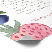 Strawberry & Blueberry Party Vielen Dank für Ihre  Poster (Ecke)