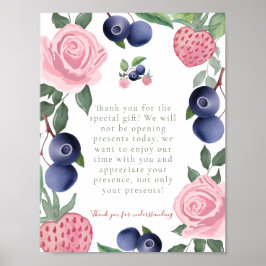 Strawberry & Blueberry Party Vielen Dank für Ihre  Poster