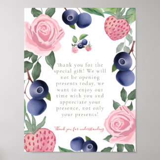 Strawberry & Blueberry Party Vielen Dank für Ihre Poster