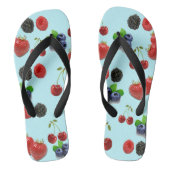 Strawberry Blueberry Raspberry BlackBerry FlipFlop Badesandalen (Fußbett)