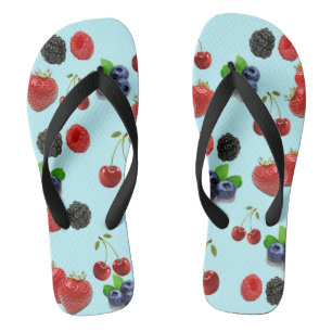 Strawberry Blueberry Raspberry BlackBerry FlipFlop Badesandalen