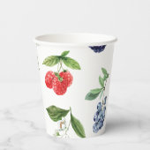 Strawberry Blueberry Shower Paper Cups Pappbecher (Rückseite)
