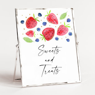 Strawberry Blueberry Süßigkeiten & Leckereien Unte Poster